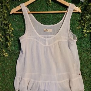 Sheer bohemian style tank top